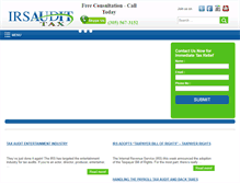 Tablet Screenshot of irsaudittax.com